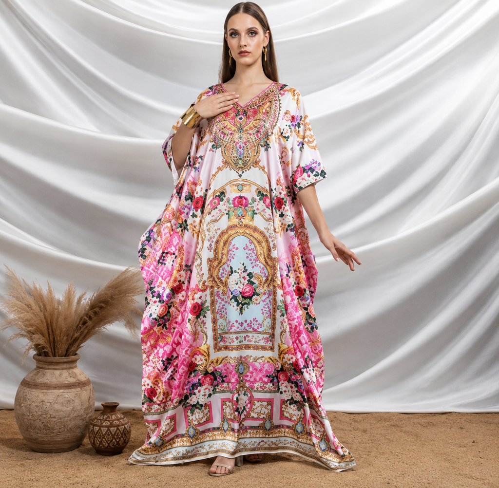 Regal Rose Long Kaftan