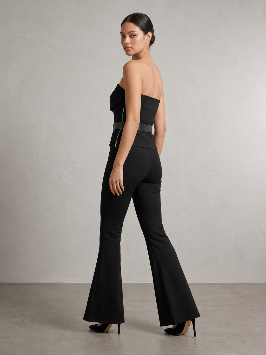 Noir Belted Set
