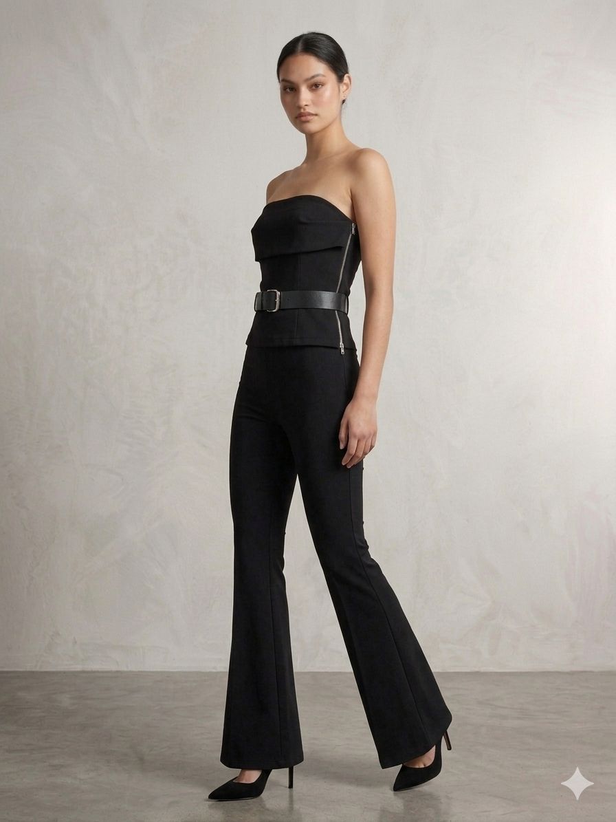 Noir Belted Set