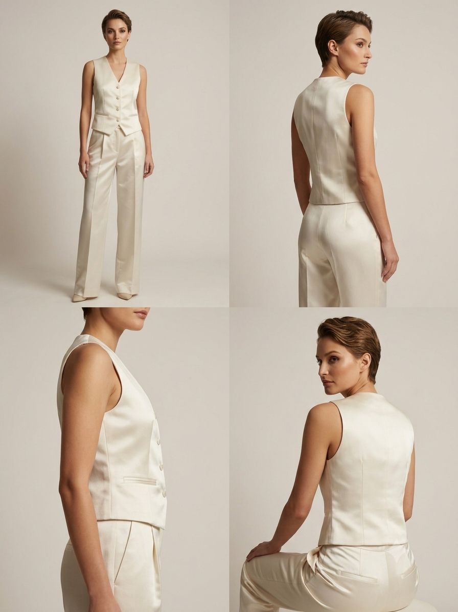 Ivory Luxe Satin Set
